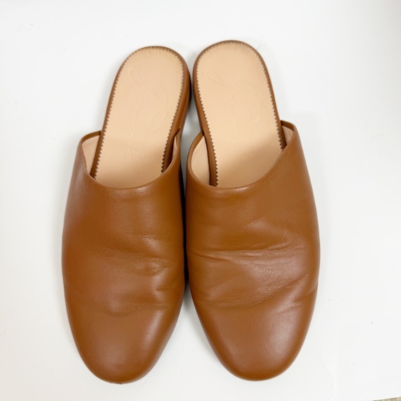 J. Crew Brown Leather Slip On Mules Size 7 - Picture 7 of 8